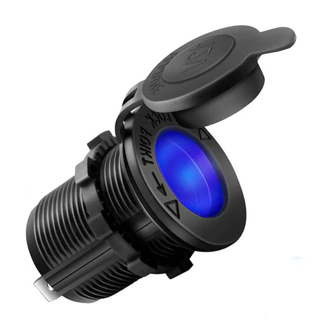Power Socket (Cigarette Lighter) - Blue LED Backlit