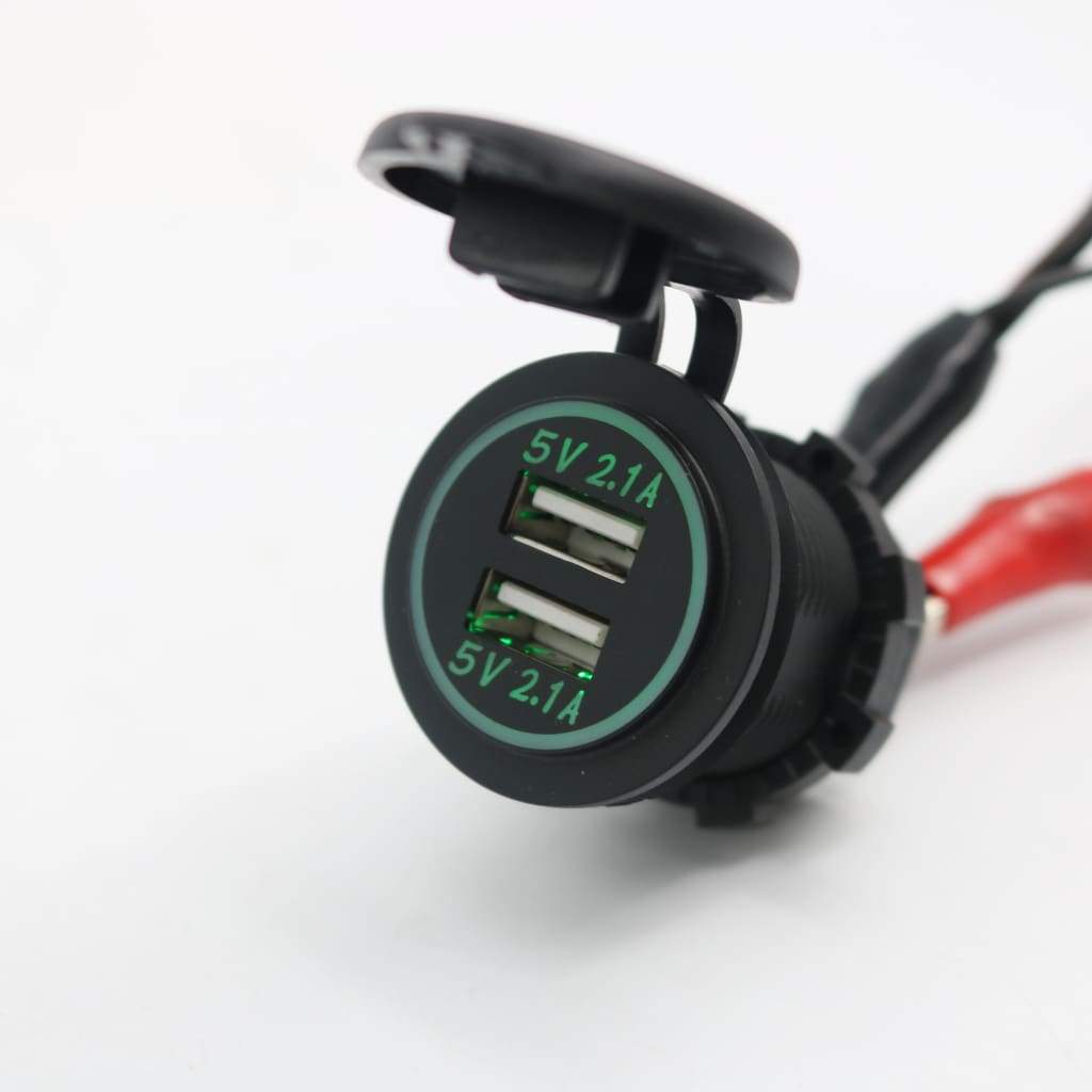 2.1A Dual USB socket charger - Backlight LED - the4x4store.co.za