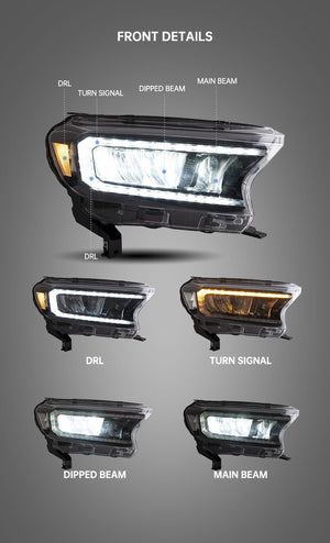 Ranger T6 Facelift Headlights Vland - the4x4store.co.za