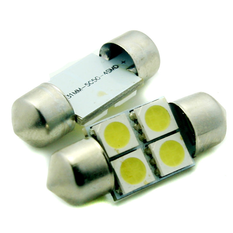 Canbus 4 SMD LED Car Light White 32mm - each