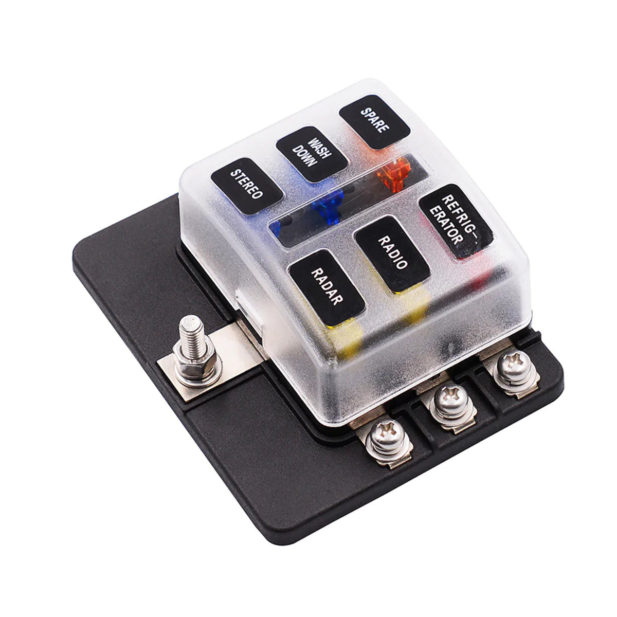 6 Way Fuse Box With Screw Terminals