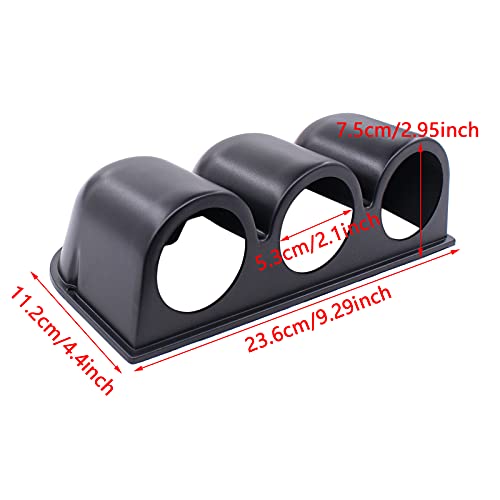 Dashboard 3 Gauge Black Holder 52Mm 2 (Universal)