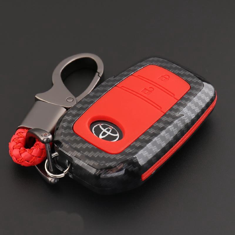 Toyota Revo Red Carbon Key Cover