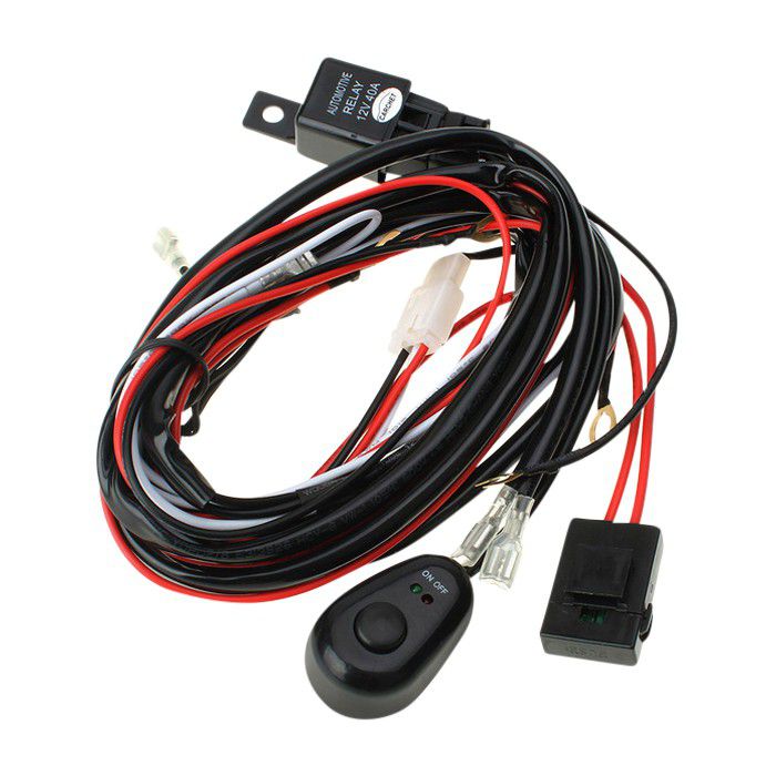 Universal Wiring Harness With Push Button Switch