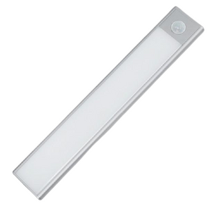 23Cm Motion Sensor Led Under Cabinet Light Usb Rechargeable Cool White - Silver