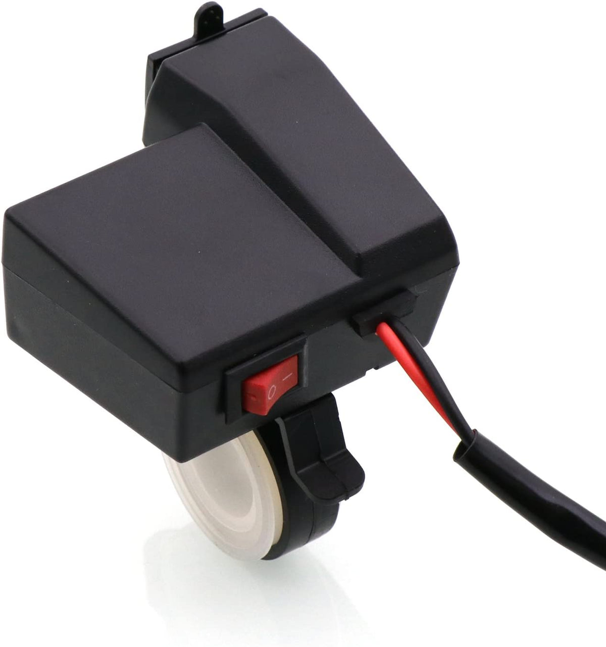 Motorcycle 3.1A USB Charger &amp; Voltmeter - Blue LED