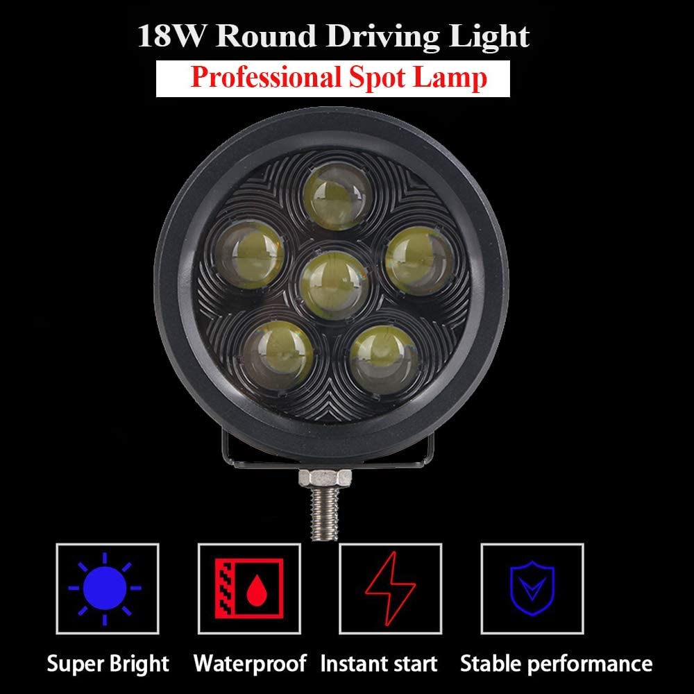 Round Bumper Light 18 Watt - each