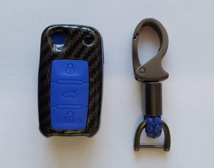 Volkswagen B Style Key Cover Blue Carbon
