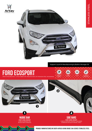 Ford Ecosport Facelift 2018 - Current Pdc Nudge Bar Stainless