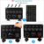 5 Gang Round Rocker Switch Panel with Dual USB, Voltmeter & Power Socket