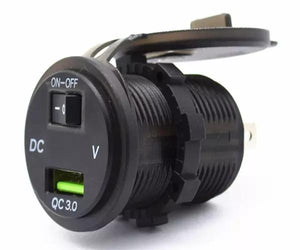 Qc 3.0 Usb Charger With Switch Built In Voltmeter