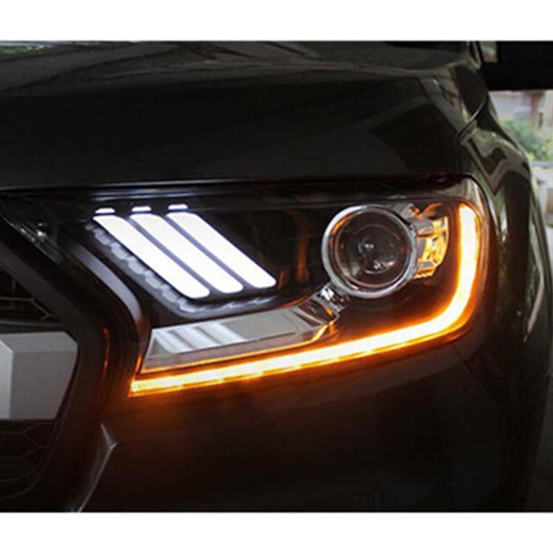 Ford Ranger T7 2016+ Mustang Style Led Headlights Set Of 2