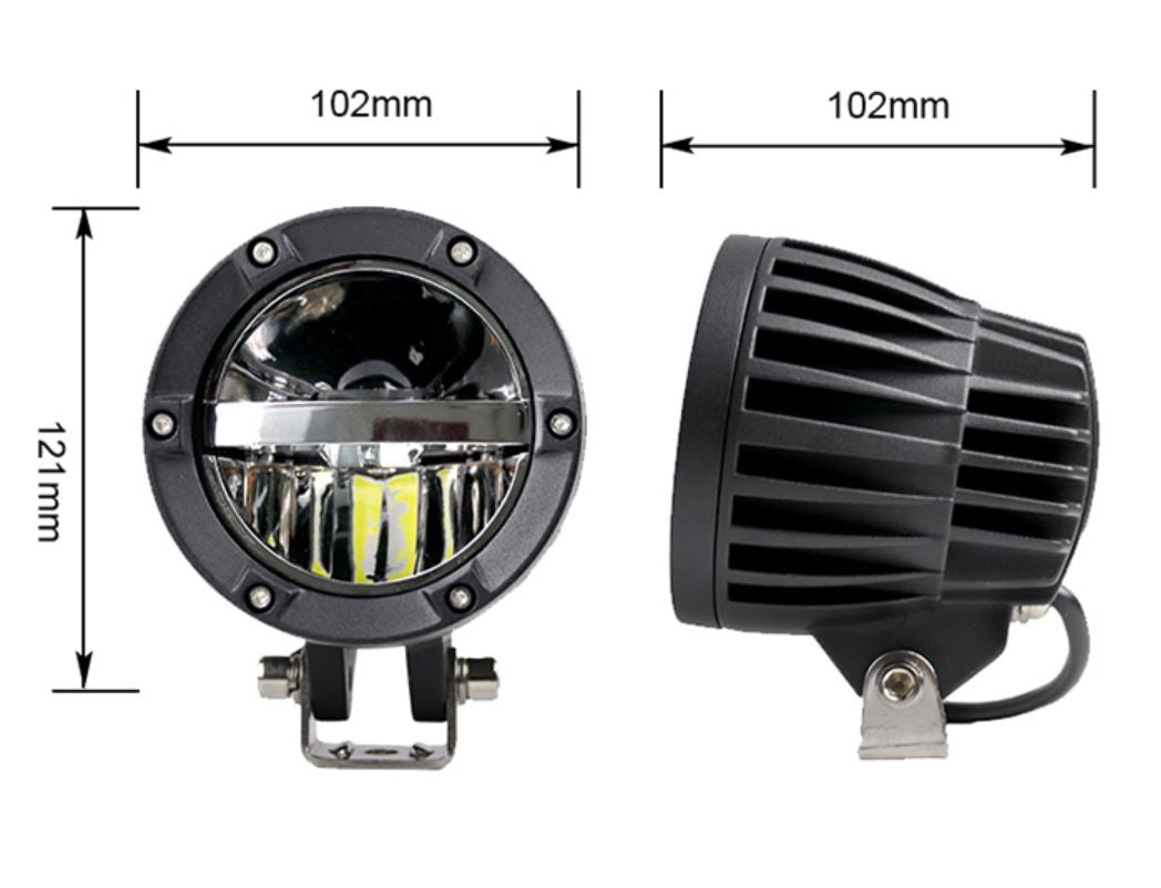 4 Inch 60W Spot Light Osram Led Hi/lo Beam (Each)