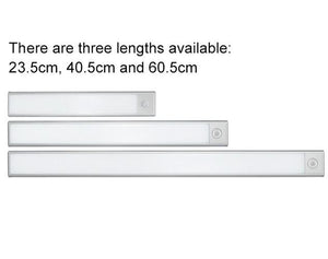 40cm Motion Sensor LED Under Cabinet Light USB Rechargeable Cool White LED Black - the4x4store.co.za