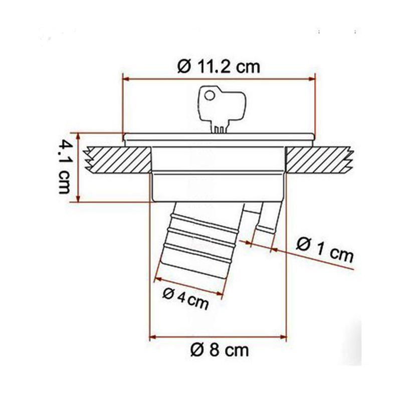 Water neck filler with springloaded cap and key - the4x4store.co.za