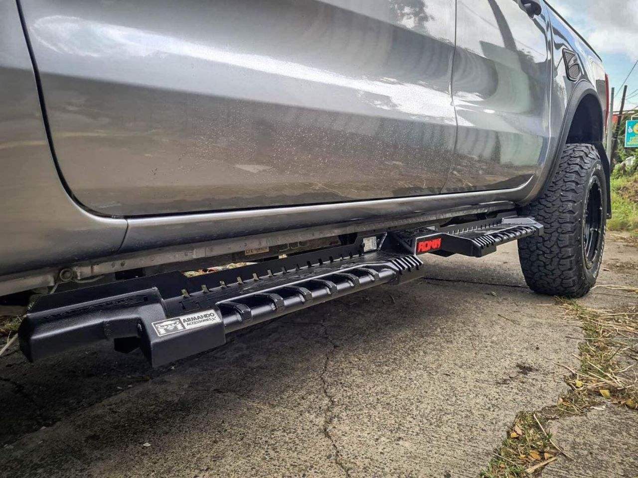 Ford Ranger 2012+ double cab Ronin Armando steel side steps ...