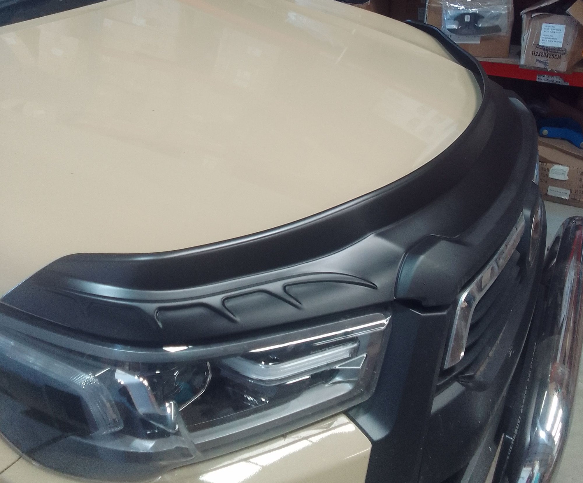 Toyota Revo 2021 Bonnet guard (stick on) black.