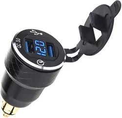 QC3 Dual USB Charger With Voltmeter - Hella Socket