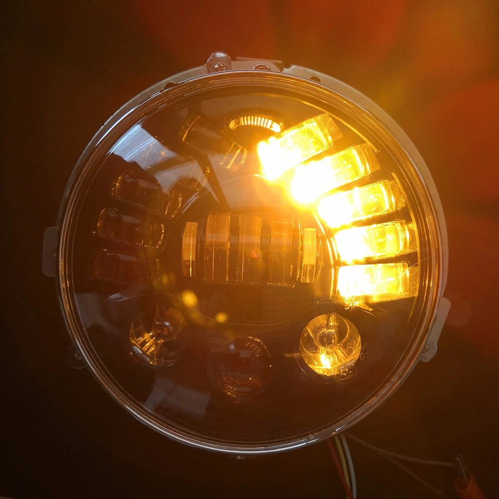 5.75 inch LED Classic Car  Head Light Black (set of 2)