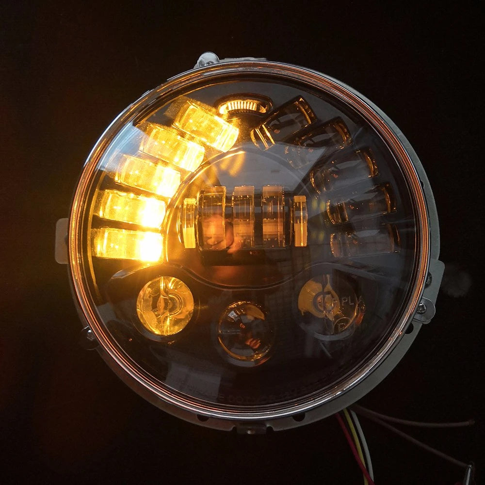 5.75 inch LED Classic Car  Head Light Black (set of 2)