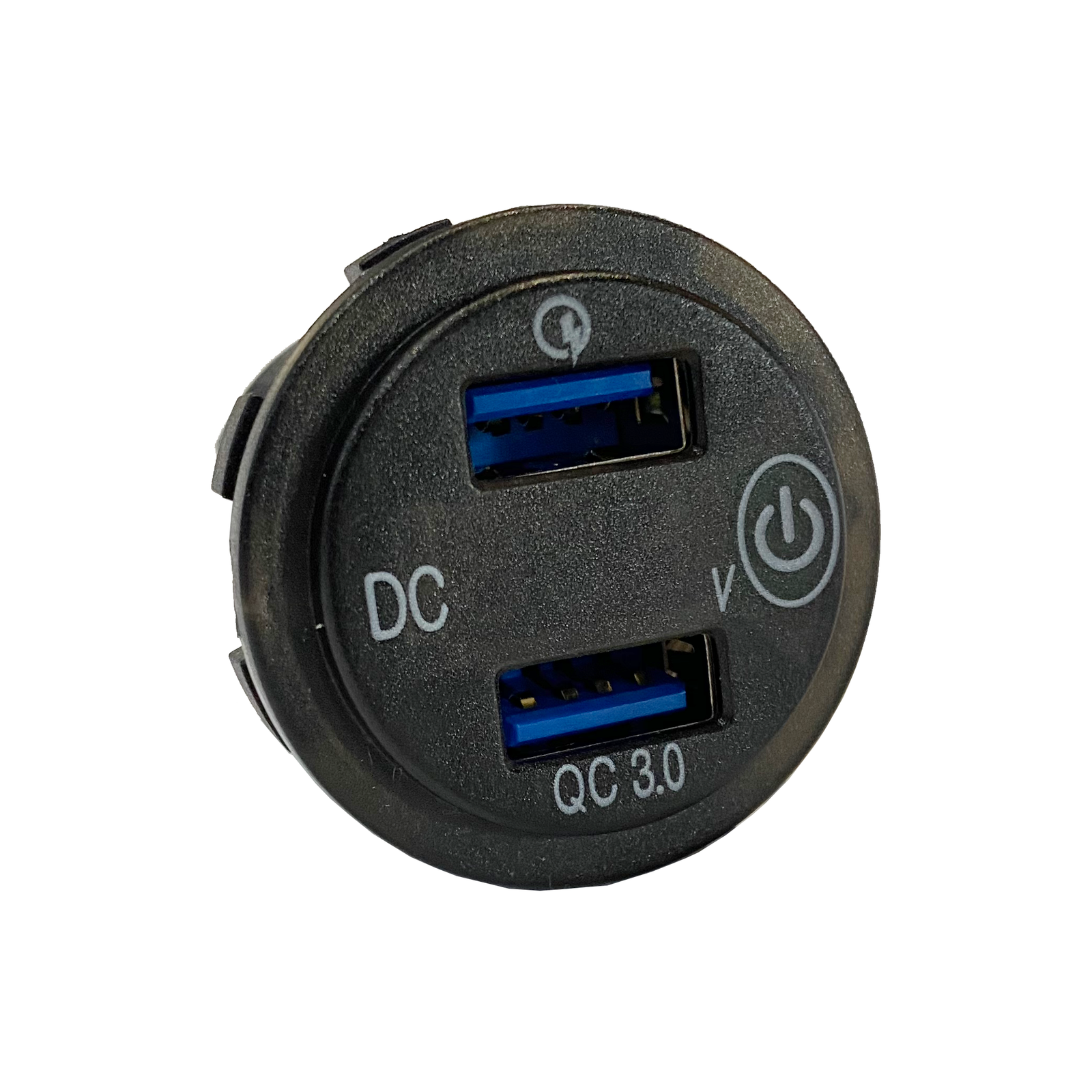 Dual USB QC3.0 With Voltmeter- Blue LED and switch