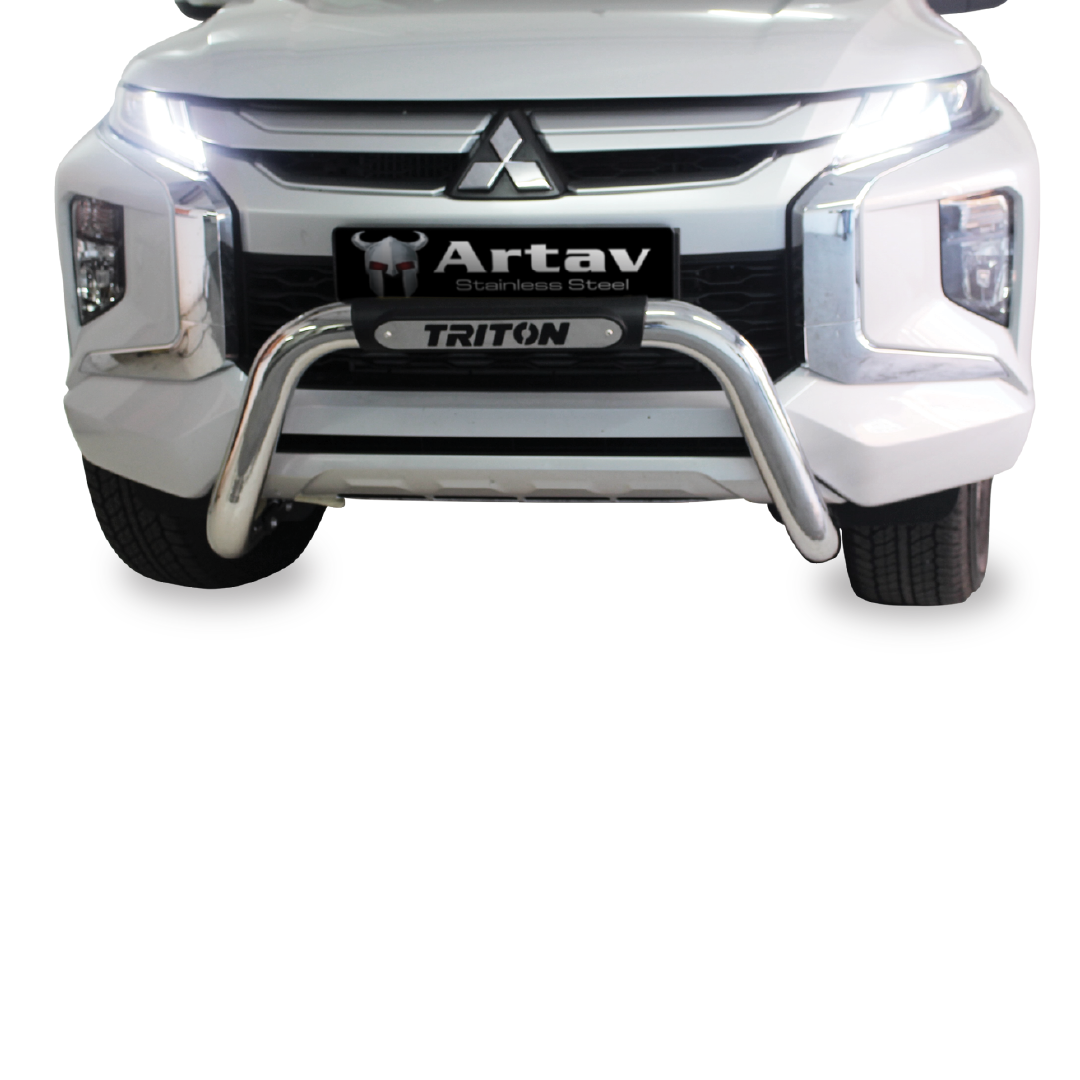 Mitsubishi Triton L200 Facelift Low Nudge Bar Stainless 2019+