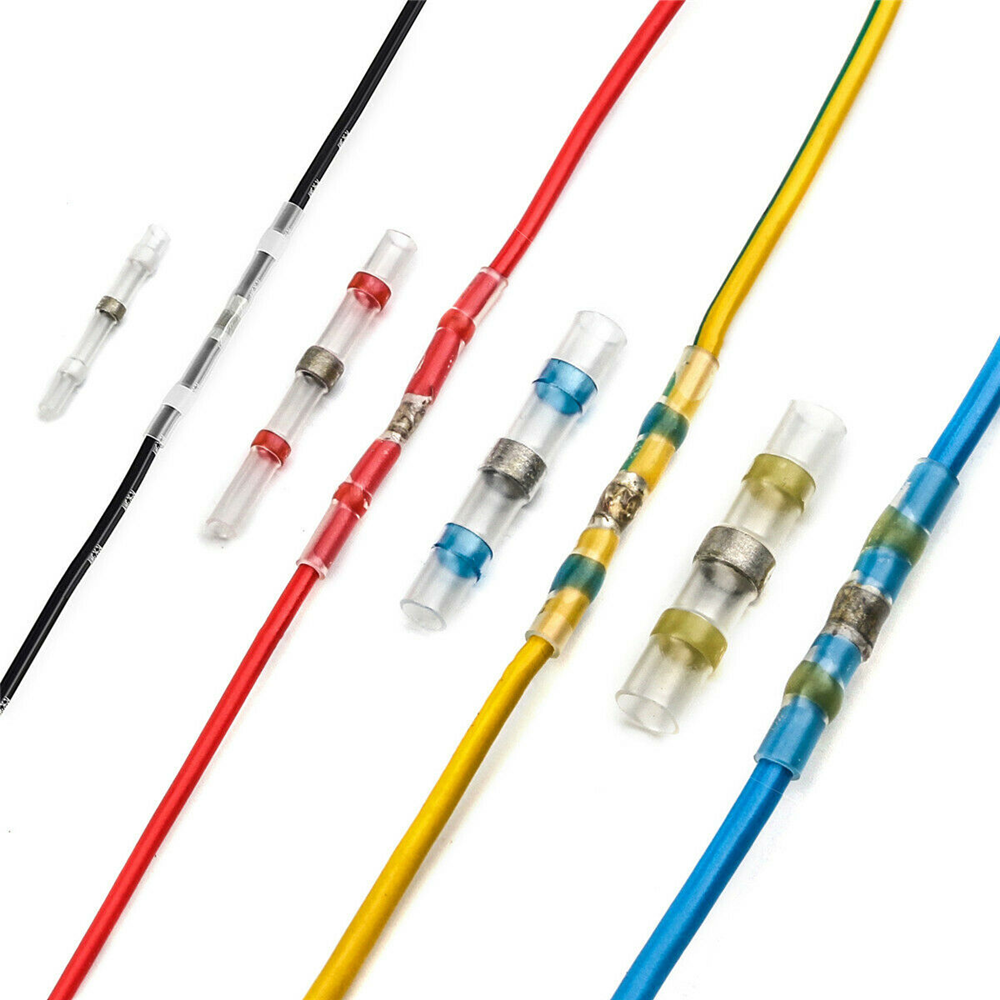 Heat Shrink Solder Sleeve Crimpless Butt Connectors White  24-26 AWG - the4x4store.co.za