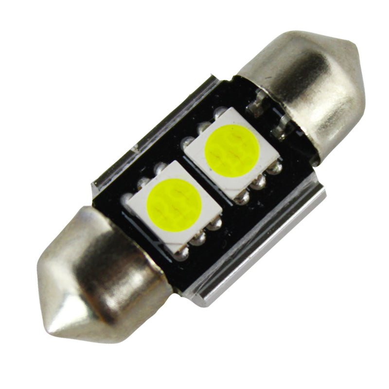 Canbus 2 SMD LED Car Light White 31mm - each