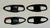 Toyota Revo 8Pcs Door Handle Cups Matt Black With Red Reflective Logo 2016-2021