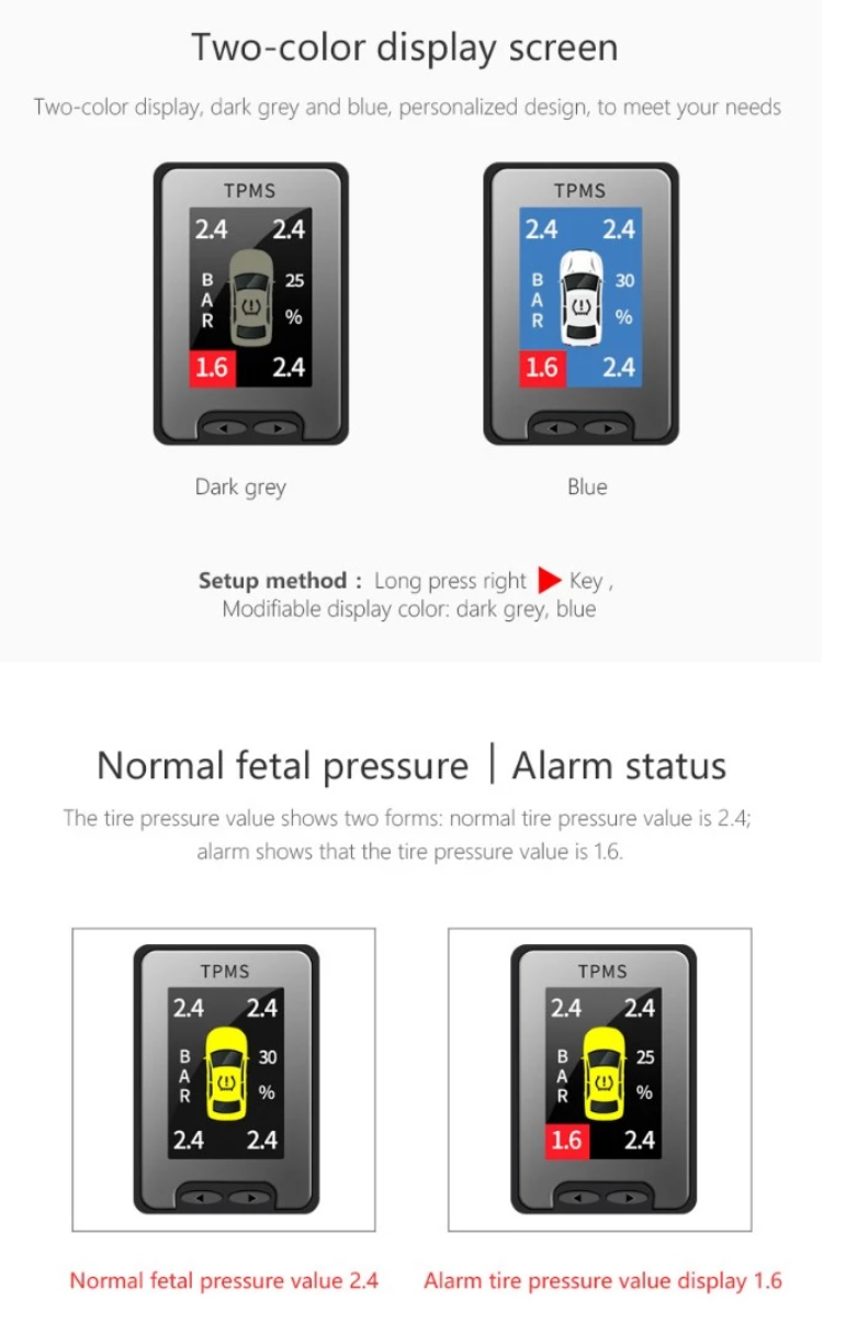 Toyota Fortuner and Hilux 2016+ Tyre Pressure Monitoring system with internal Tyre Valve Sensors - the4x4store.co.za