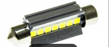 Canbus  7 SMD LED Car Light White 39mm - each