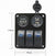 3 Gang Switch Panel With Blue Voltmeter And 3.1A Dual Usb Charger Blue Led Multi