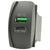 Type C + QC 3.0 USB Rocker Style Charger - Blue LED