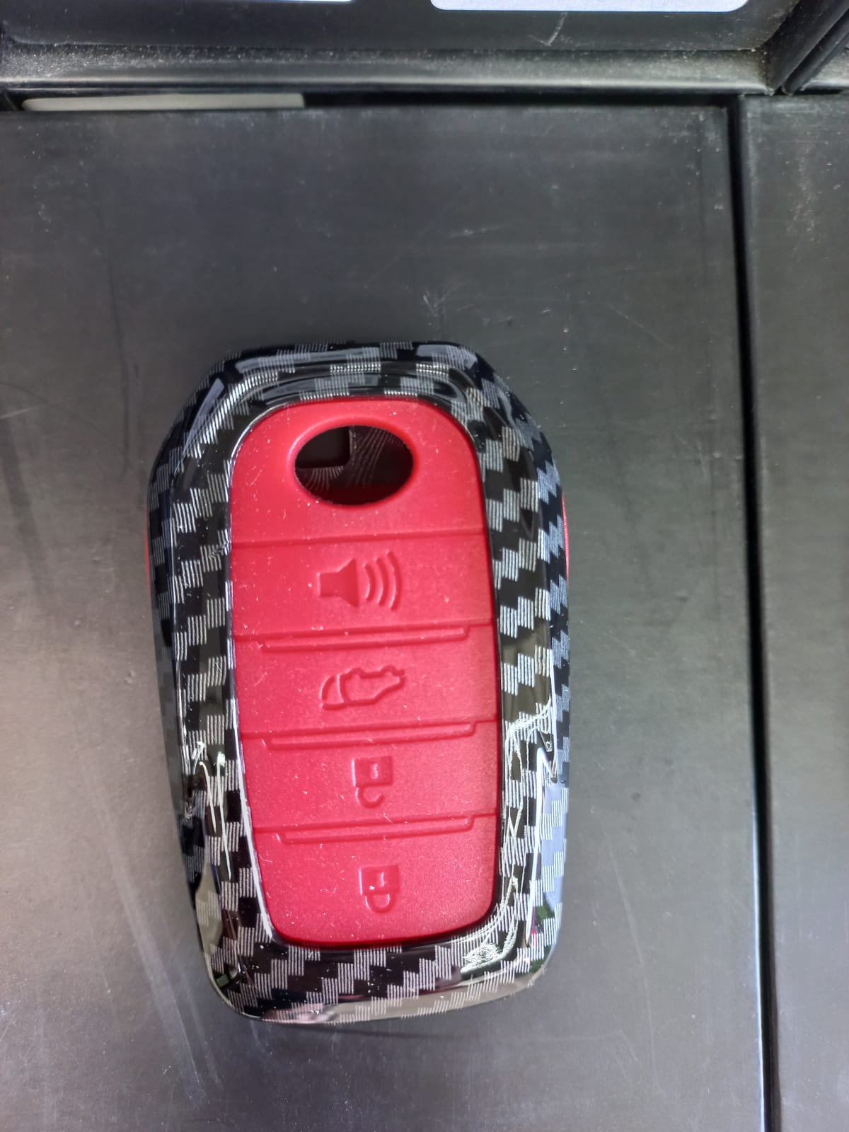 Toyota A - Style Key Cover 4 Button Carbon Fibre