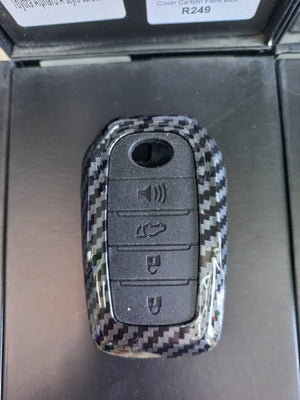 Toyota A - Style Key Cover 4 Button Carbon Fibre