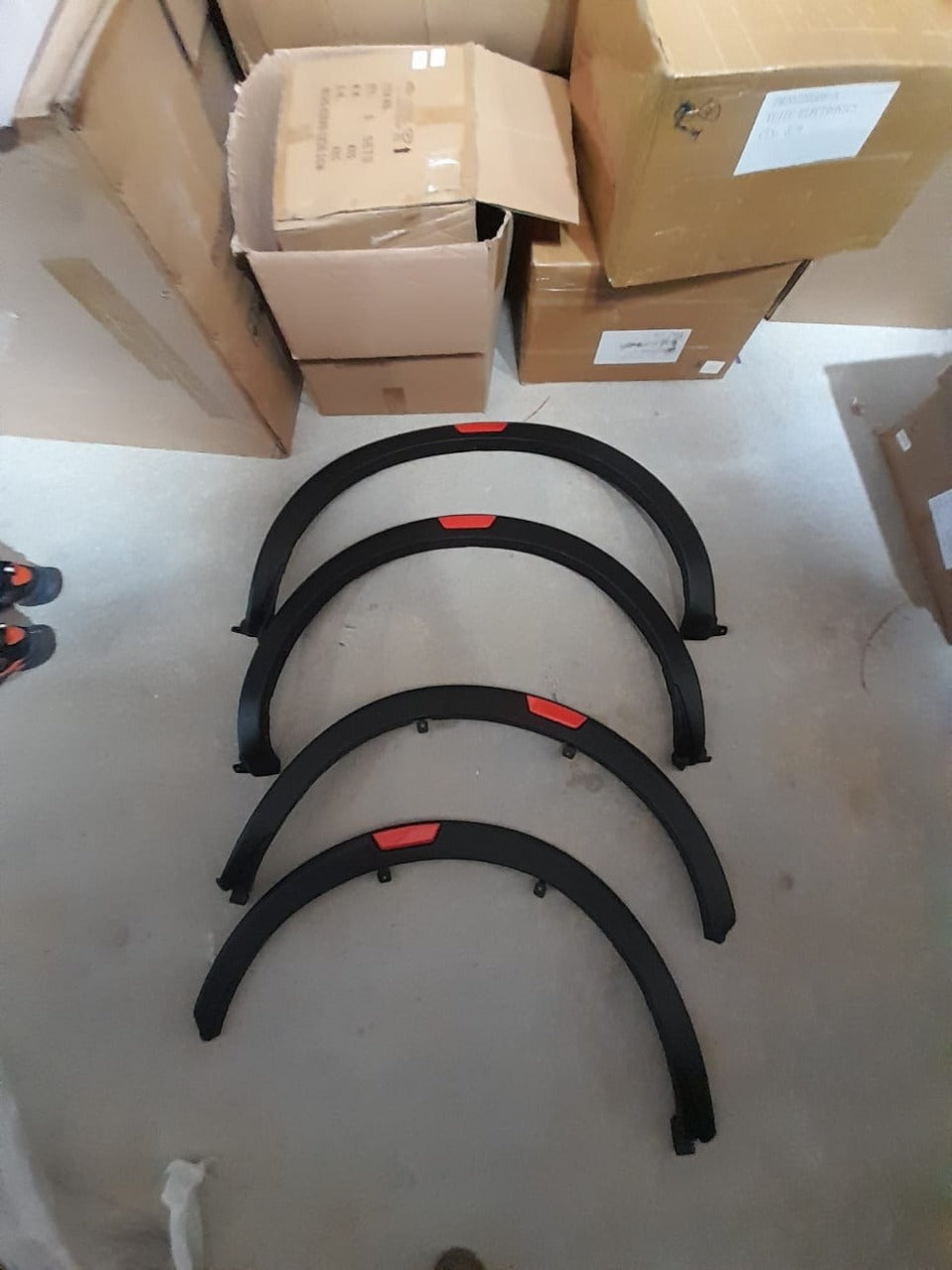 Nissan Navara D23 Fender Flares with Red Strip 2021+ - the4x4store.co.za