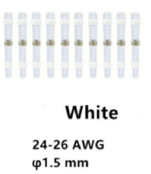 Heat Shrink Solder Sleeve Crimpless Butt Connectors White  24-26 AWG - the4x4store.co.za