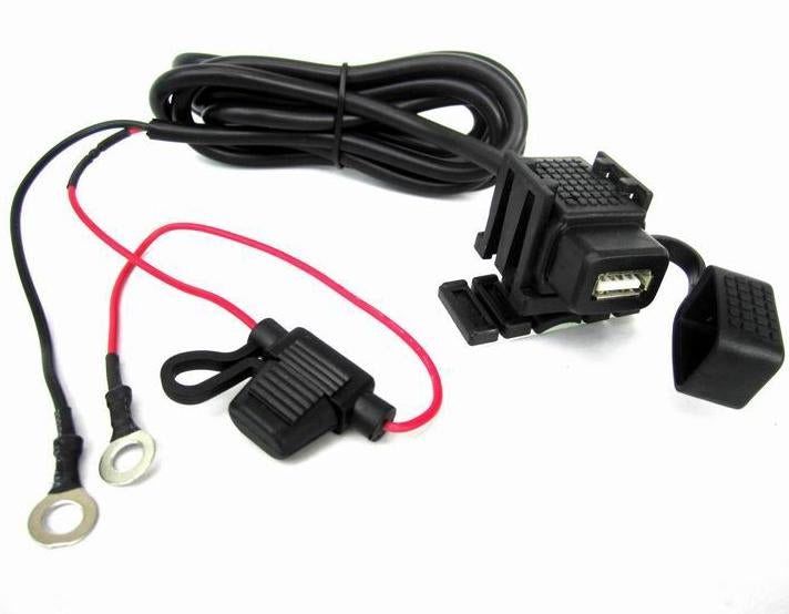 Motorcycle 2.1A  USB charger, with fuse holder - the4x4store.co.za