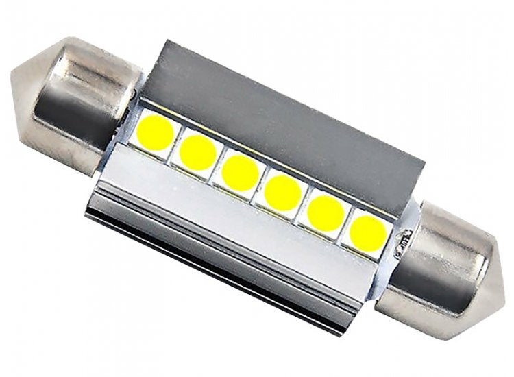 AL - Canbus 6 SMD LED Car Light White 36mm - each