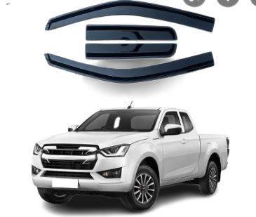 Isuzu D-max Gen 7 (2020+)  Weather Guards Extra Cab Gloss Black