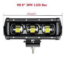 8 Inch 9D 30W Led Light Bar