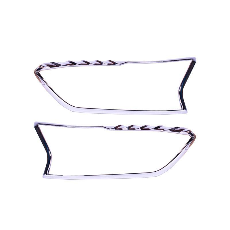 Ford Ranger Facelift Headlight Cover With Ridges Chrome