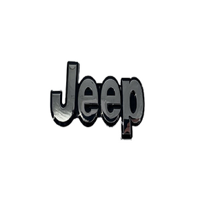 Jeep Badge 153X55Mm Black And Silver