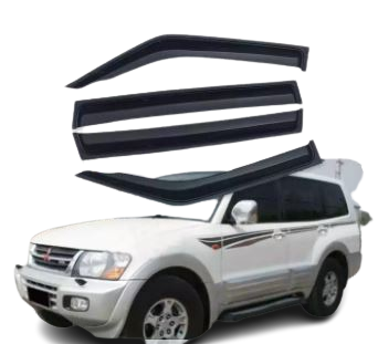 Mitsubishi Pajero/ Montero/ Shogun v73 1999 - 2006 Weather Guards Double Cab Gloss Black