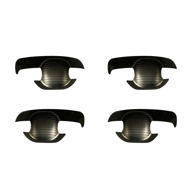 Toyota Hilux Vigo Matte Black Doorhandle Cups No Logo With Stripes