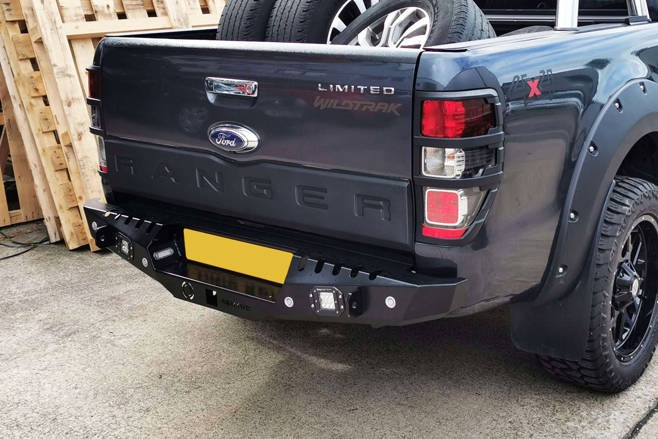 Ford Ranger Now Rear Bumper Ford Ranger (2012-2022) Armando Combat Rear Steel Bumper - the4x4store ...