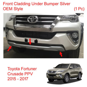 Toyota Fortuner 2016 Front Cladding Silver/grey