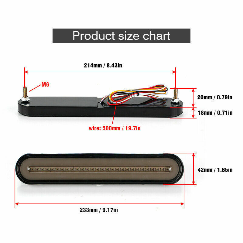 Led Universal Tail Light Smoked