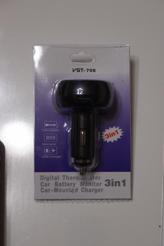 3 in 1 VST-706 Digital LED car Voltmeter Thermometer Auto Car USB Charger 12V/24V Cigarette Lighter - the4x4store.co.za